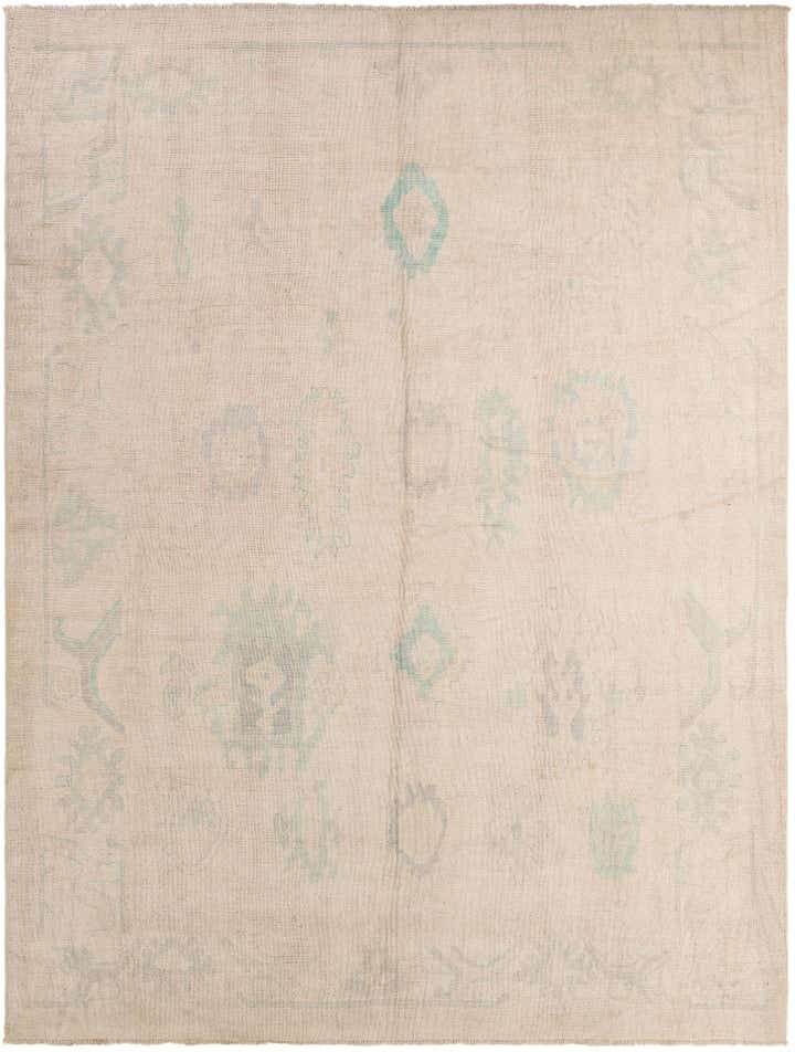 8' 7 x 11' 6 Hand Knotted Oushak Wool Rug