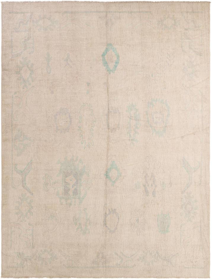 Detail image of 8' 7 x 11' 6 Hand Knotted Oushak Wool Rug