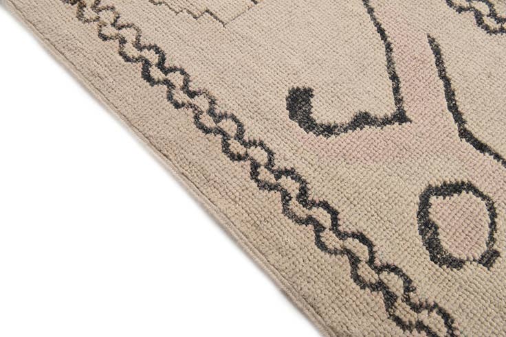 Detail image of 9' 2 x 11' 5 Hand Knotted Oushak Wool Rug