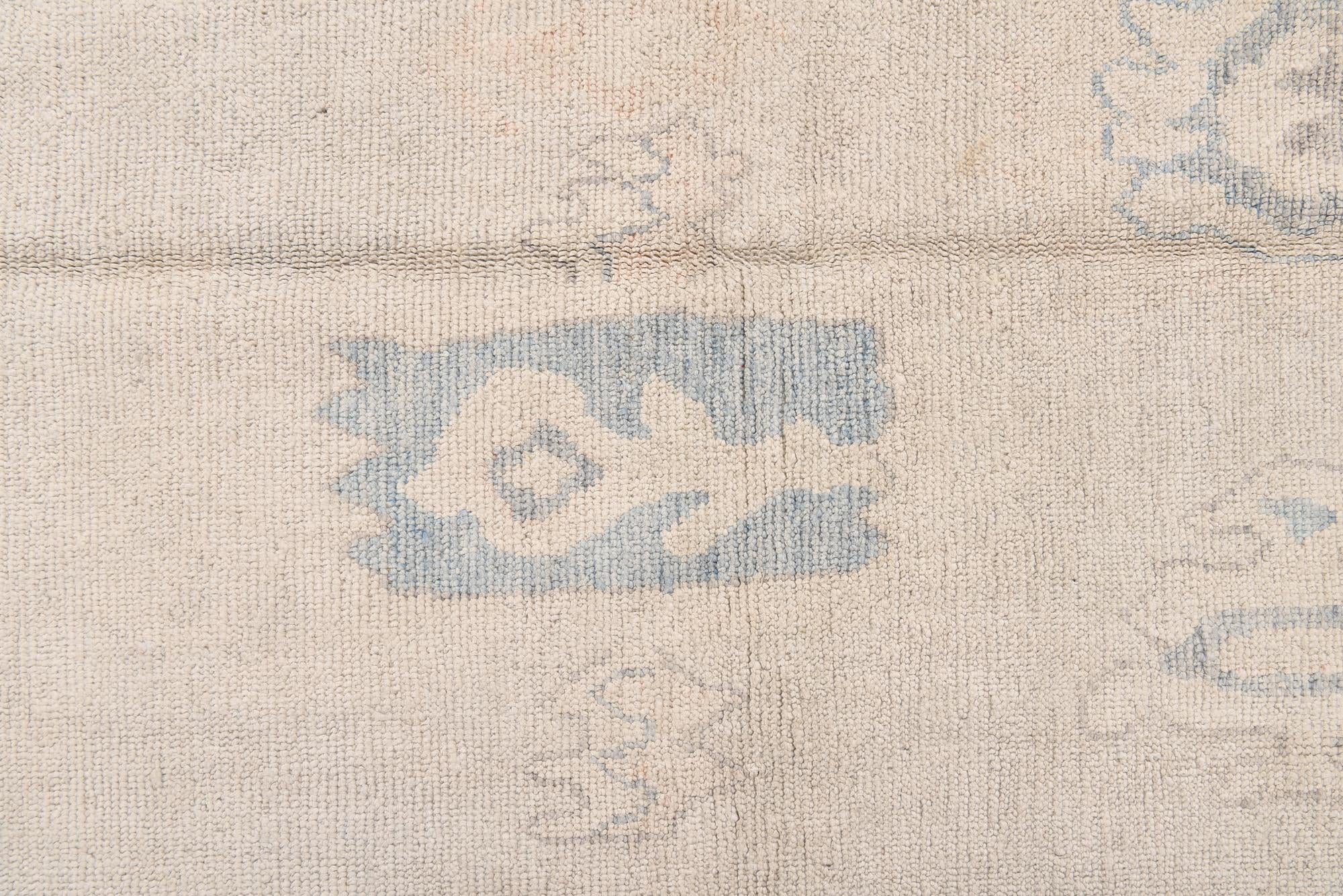 9' x 11' 4 Hand Knotted Oushak Wool Rug