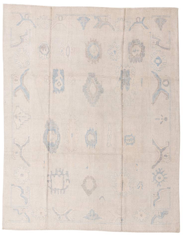 Detail image of 9' x 11' 4 Hand Knotted Oushak Wool Rug