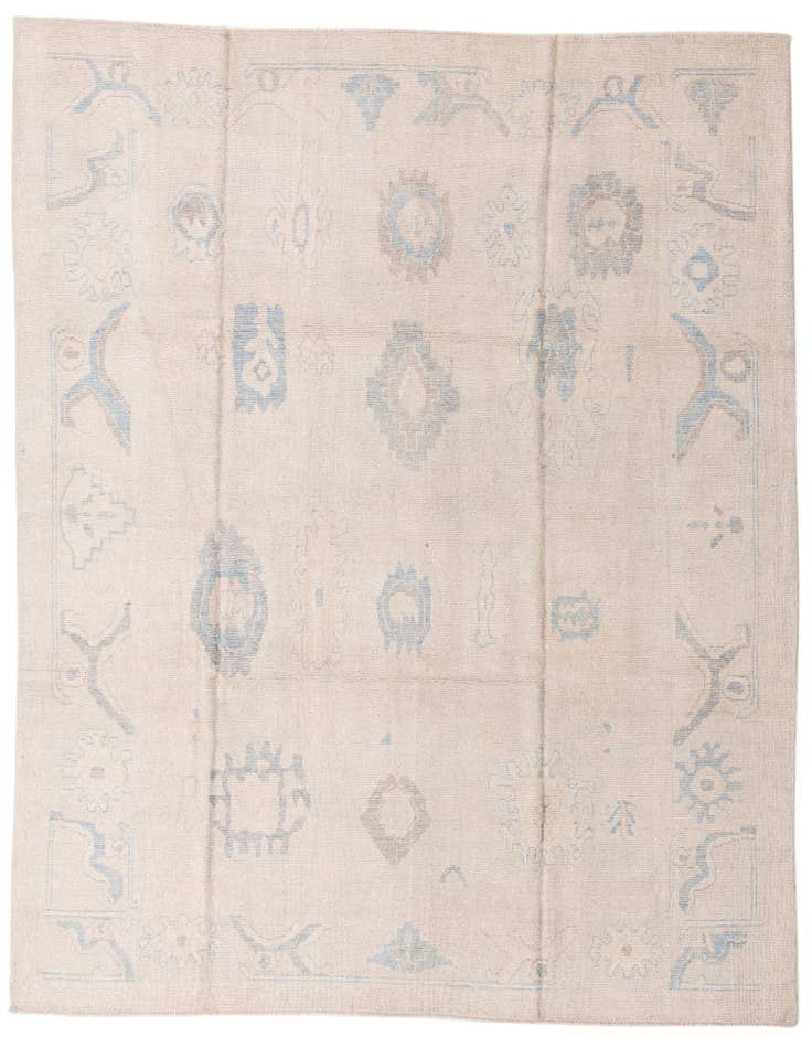 Detail image of 9' x 11' 4 Hand Knotted Oushak Wool Rug