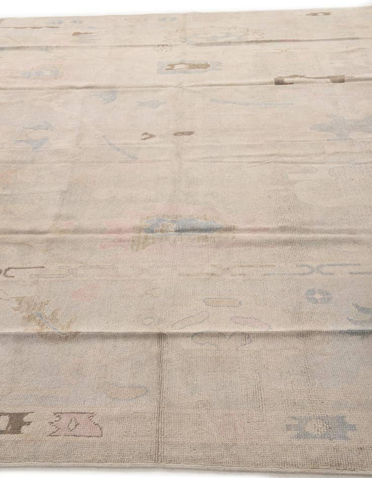 Detail image of 9' x 13' 9 Hand Knotted Oushak Wool Rug