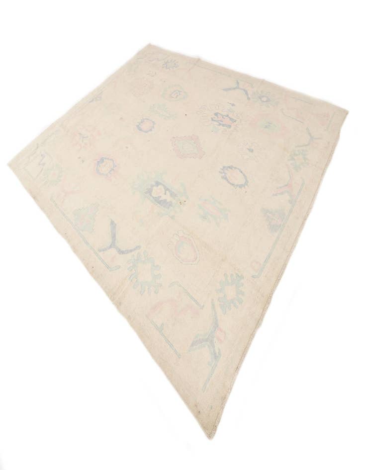 Detail image of 8' 10 x 11' 5  Hand Knotted Oushak Wool Rug