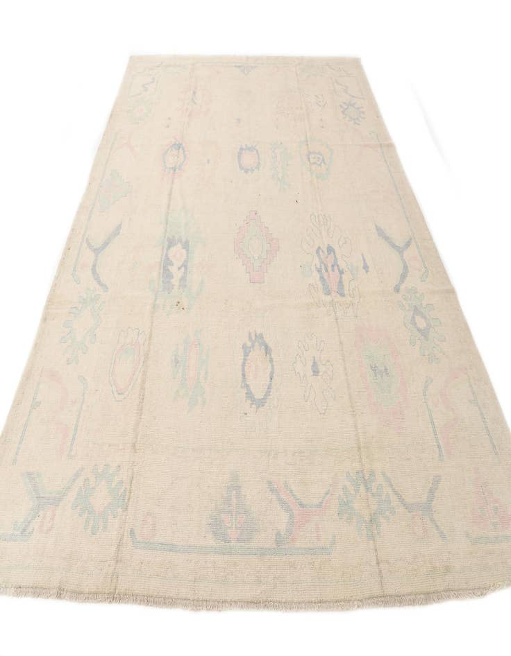 Detail image of 8' 10 x 11' 5 Hand Knotted Oushak Wool Rug