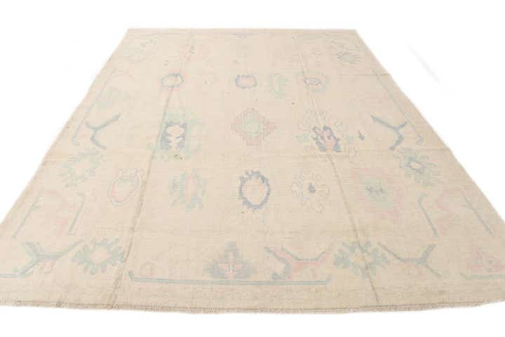 8' 10 x 11' 5 Hand Knotted Oushak Wool Rug