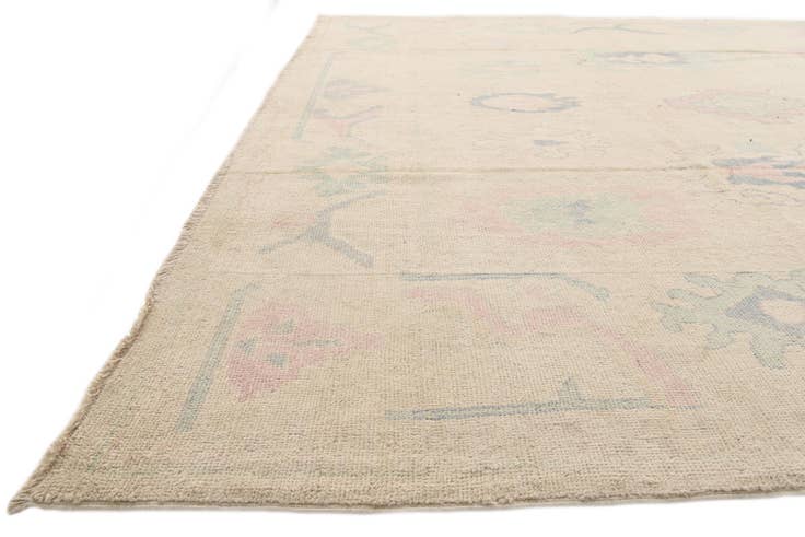 Detail image of 8' 10 x 11' 5 Hand Knotted Oushak Wool Rug