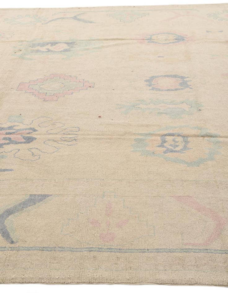 Detail image of 8' 10 x 11' 5 Hand Knotted Oushak Wool Rug