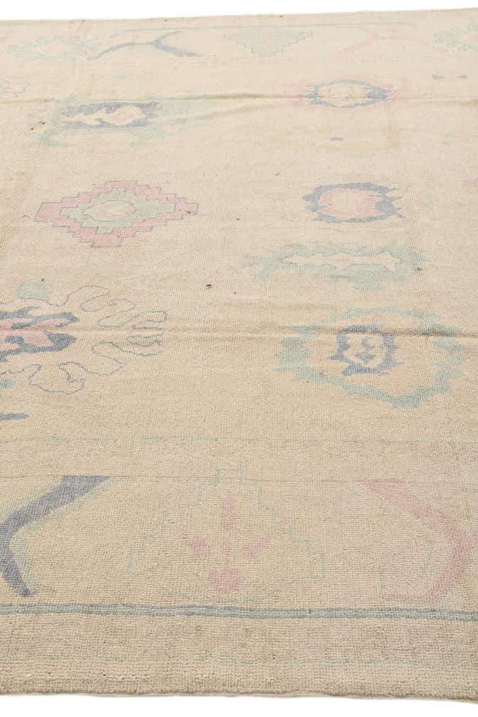 8' 10 x 11' 5 Hand Knotted Oushak Wool Rug