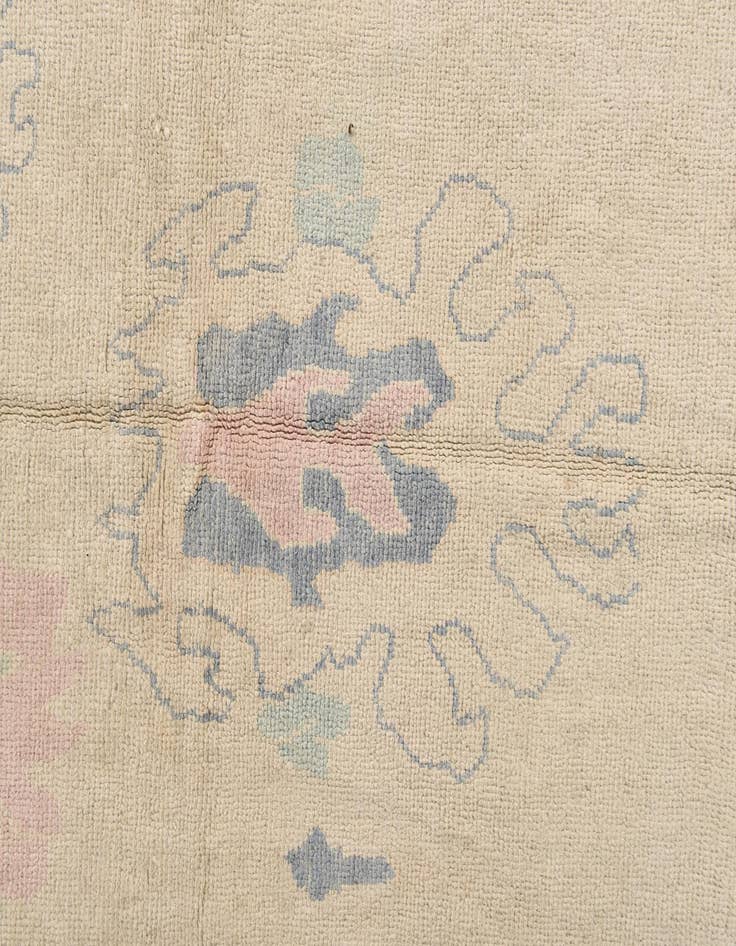 Detail image of 8' 10 x 11' 5  Hand Knotted Oushak Wool Rug