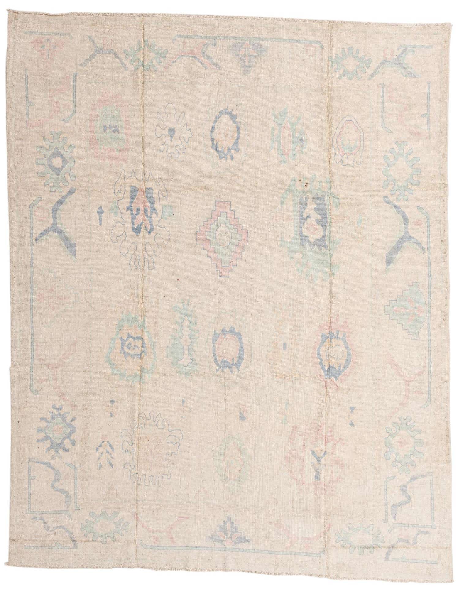 8' 10 x 11' 5 Hand Knotted Oushak Wool Rug