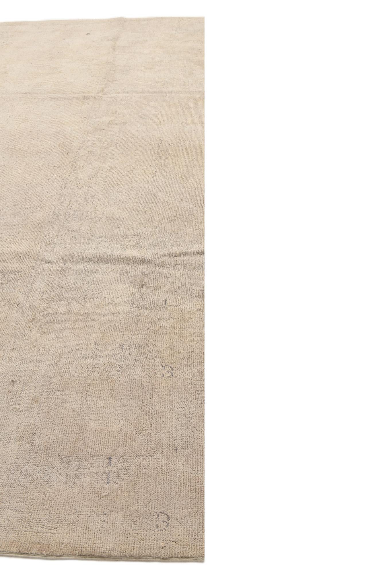 9' 10 x 14' Hand Knotted Oushak Wool Rug