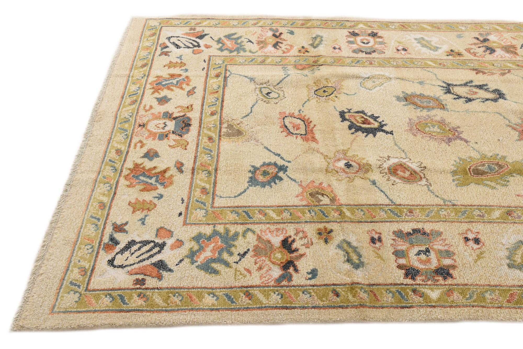 5' 7 x 8' 3 Hand Knotted Oushak Rug