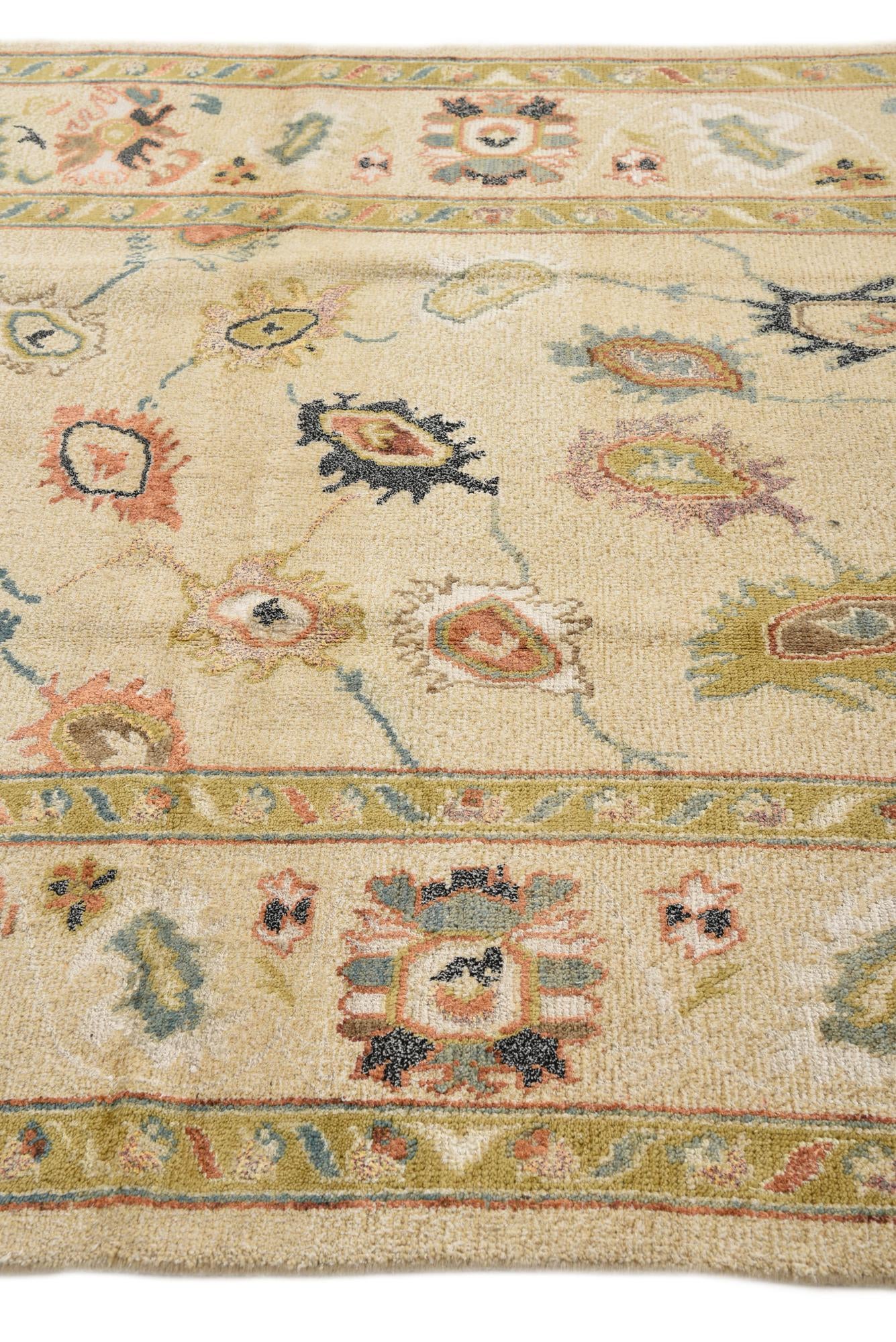 5' 7 x 8' 3 Hand Knotted Oushak Rug