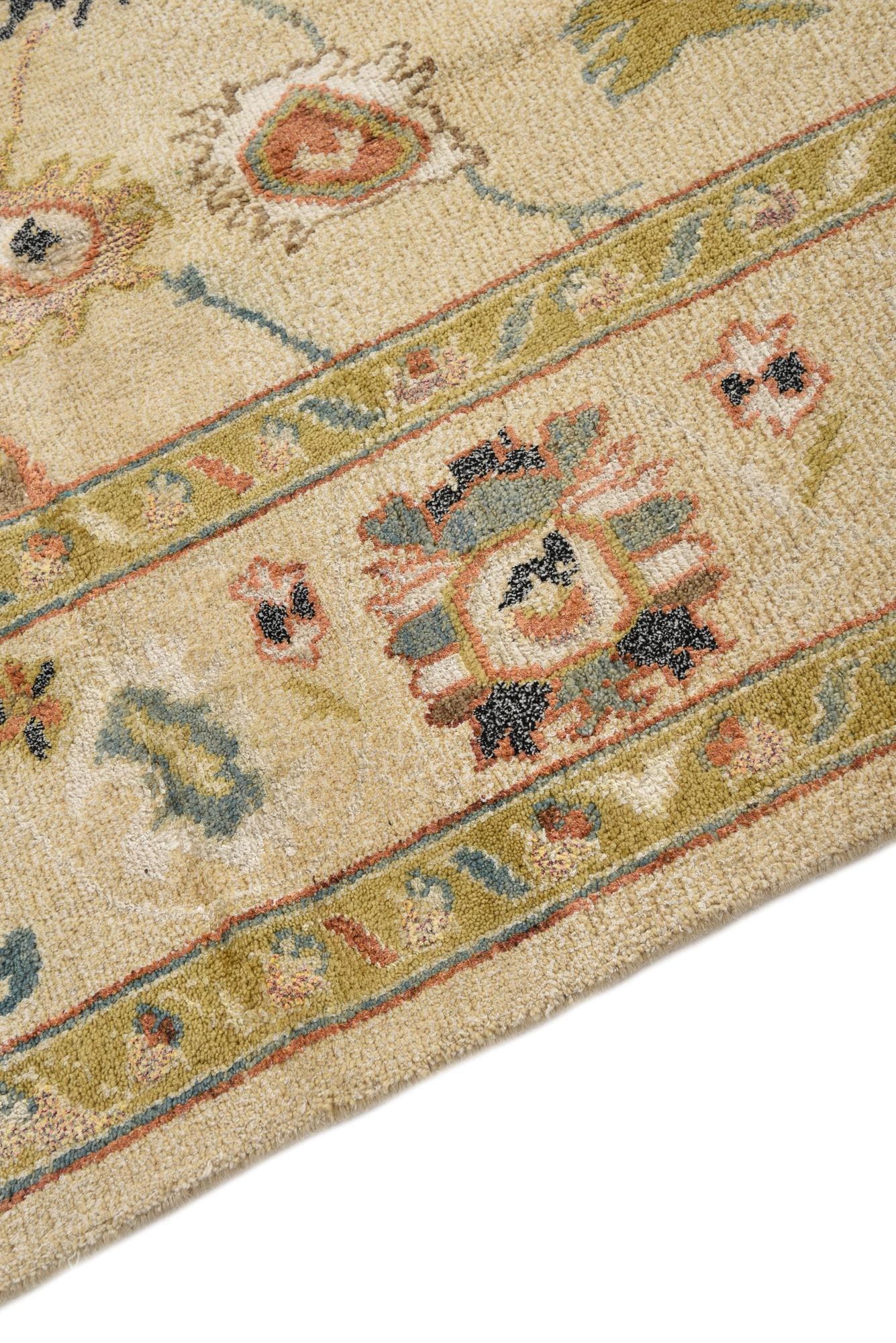 5' 7 x 8' 3 Hand Knotted Oushak Rug