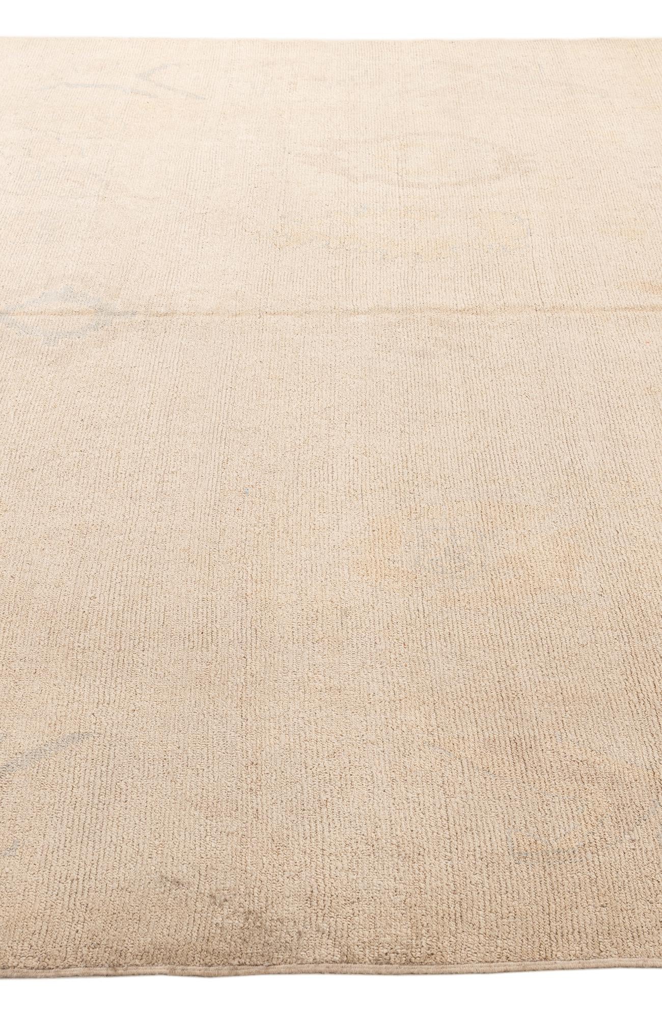 8' 9 x 11' 9 Hand Knotted Oushak Wool Rug