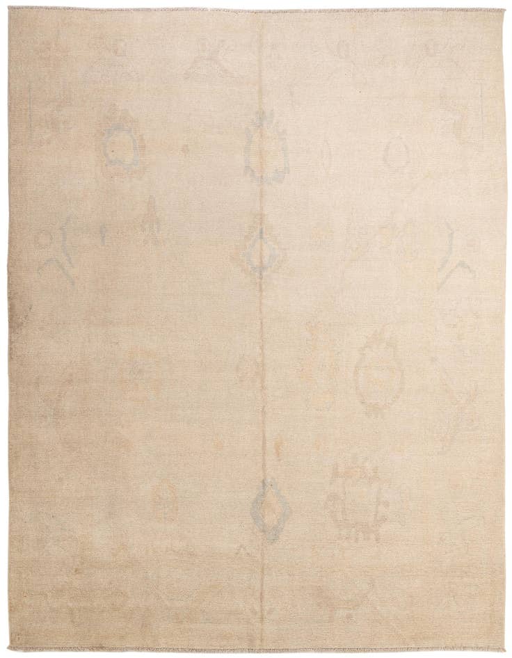 Detail image of 8' 9 x 11' 9 Hand Knotted Oushak Wool Rug