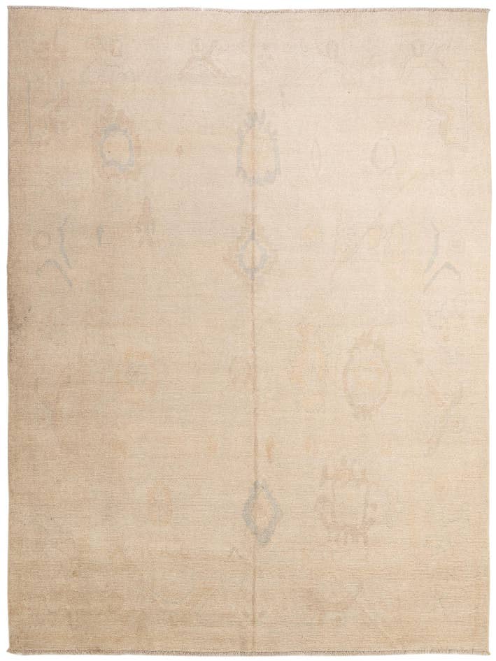 Detail image of 8' 9 x 11' 9 Hand Knotted Oushak Wool Rug