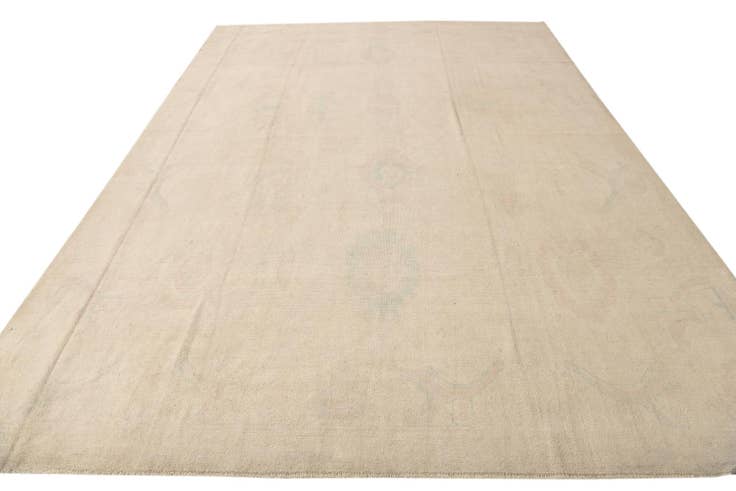 Detail image of 9' 9 x 13' 7 Hand Knotted Oushak Wool Rug
