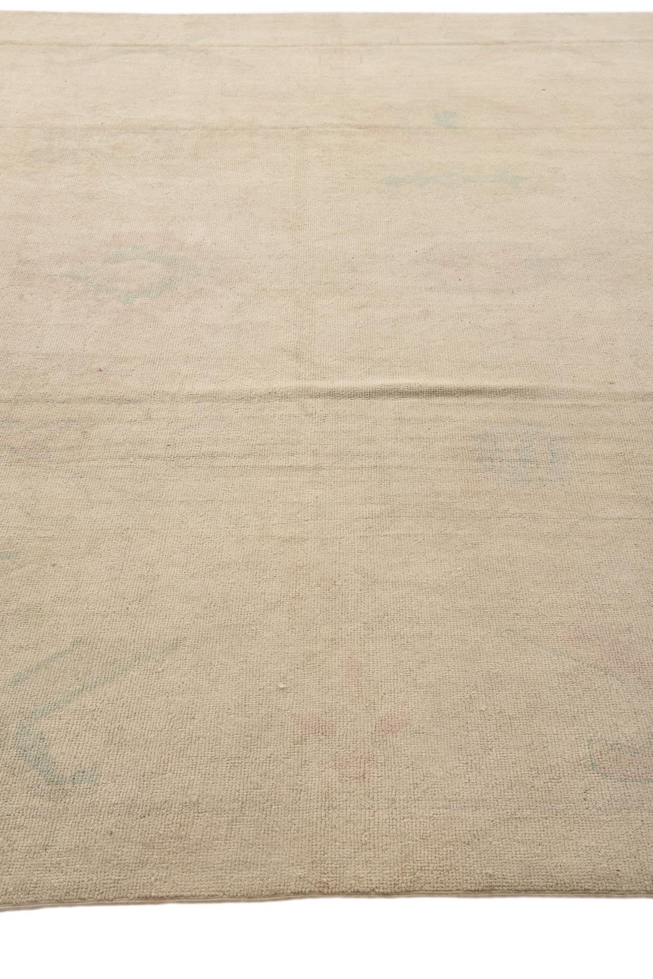 9' 9 x 13' 7 Hand Knotted Oushak Wool Rug