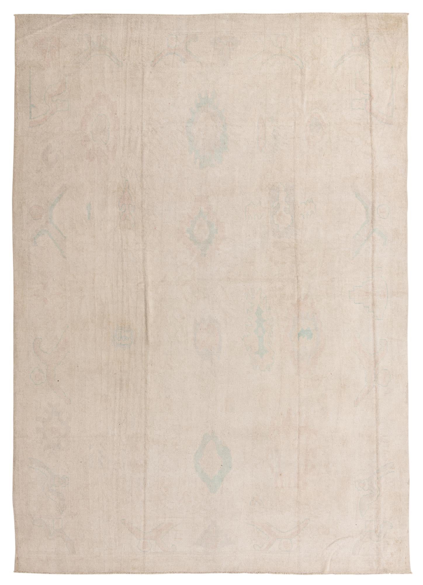 9' 9 x 13' 7 Hand Knotted Oushak Wool Rug