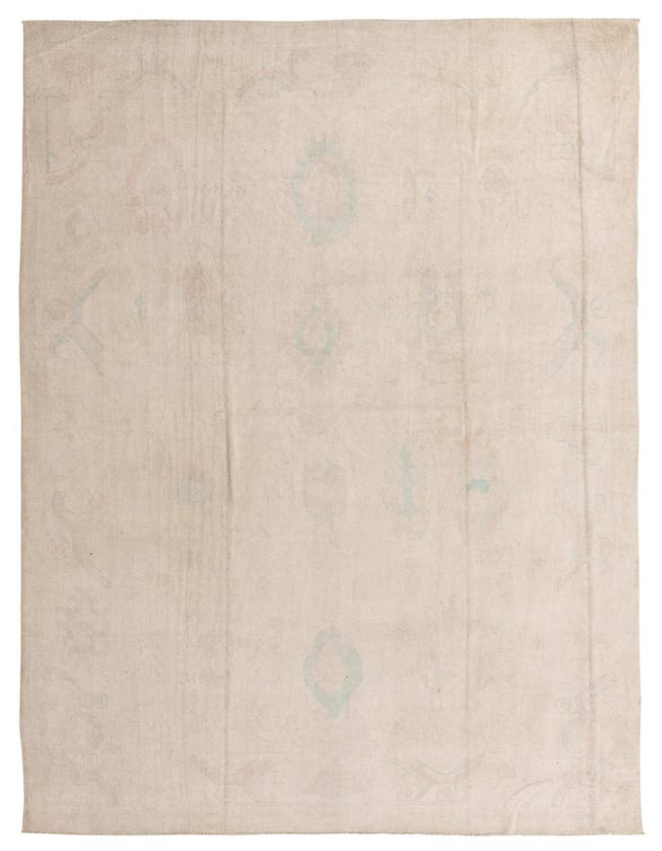 Detail image of 9' 9 x 13' 7 Hand Knotted Oushak Wool Rug