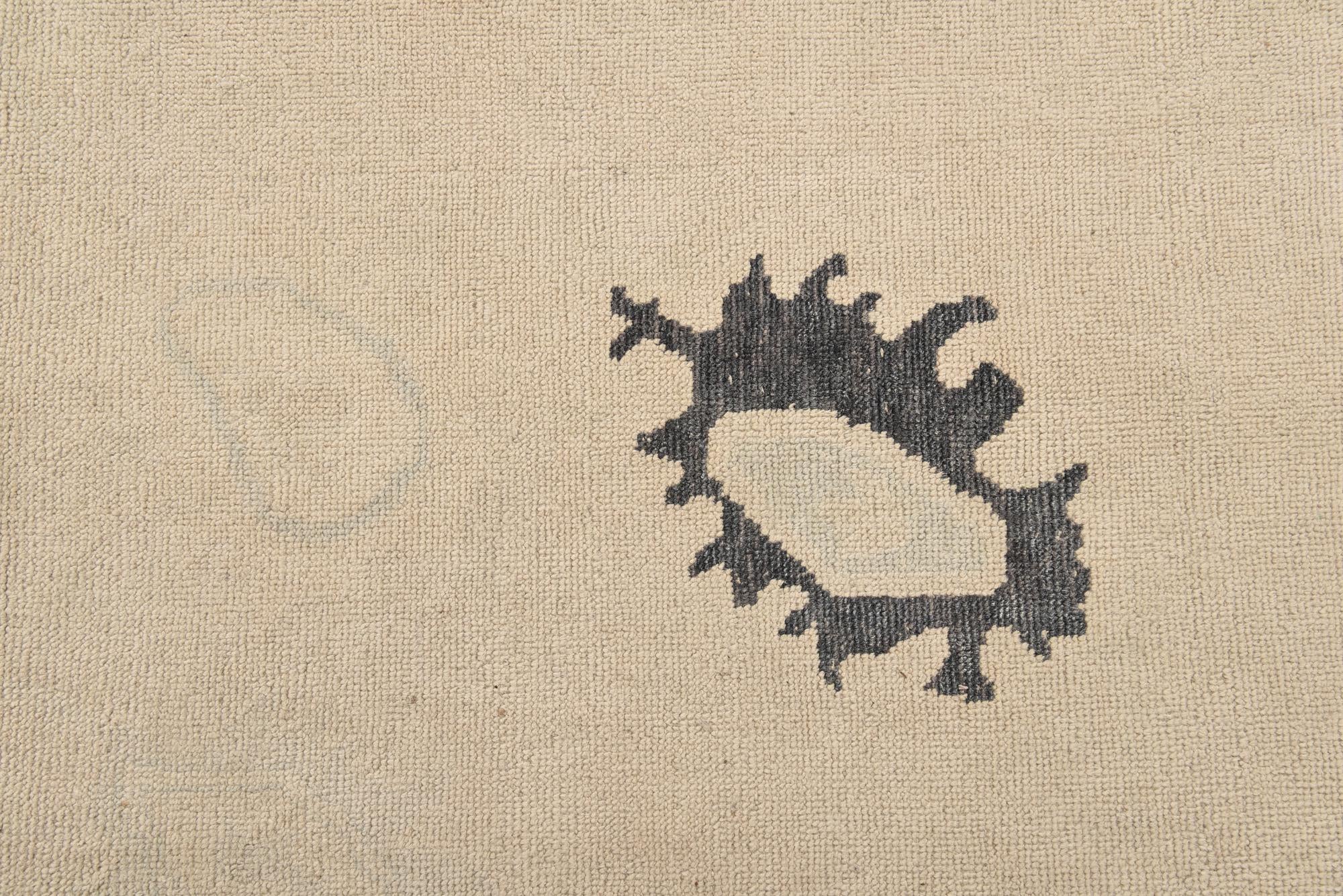 9' x 12' Hand Knotted Oushak Wool Rug