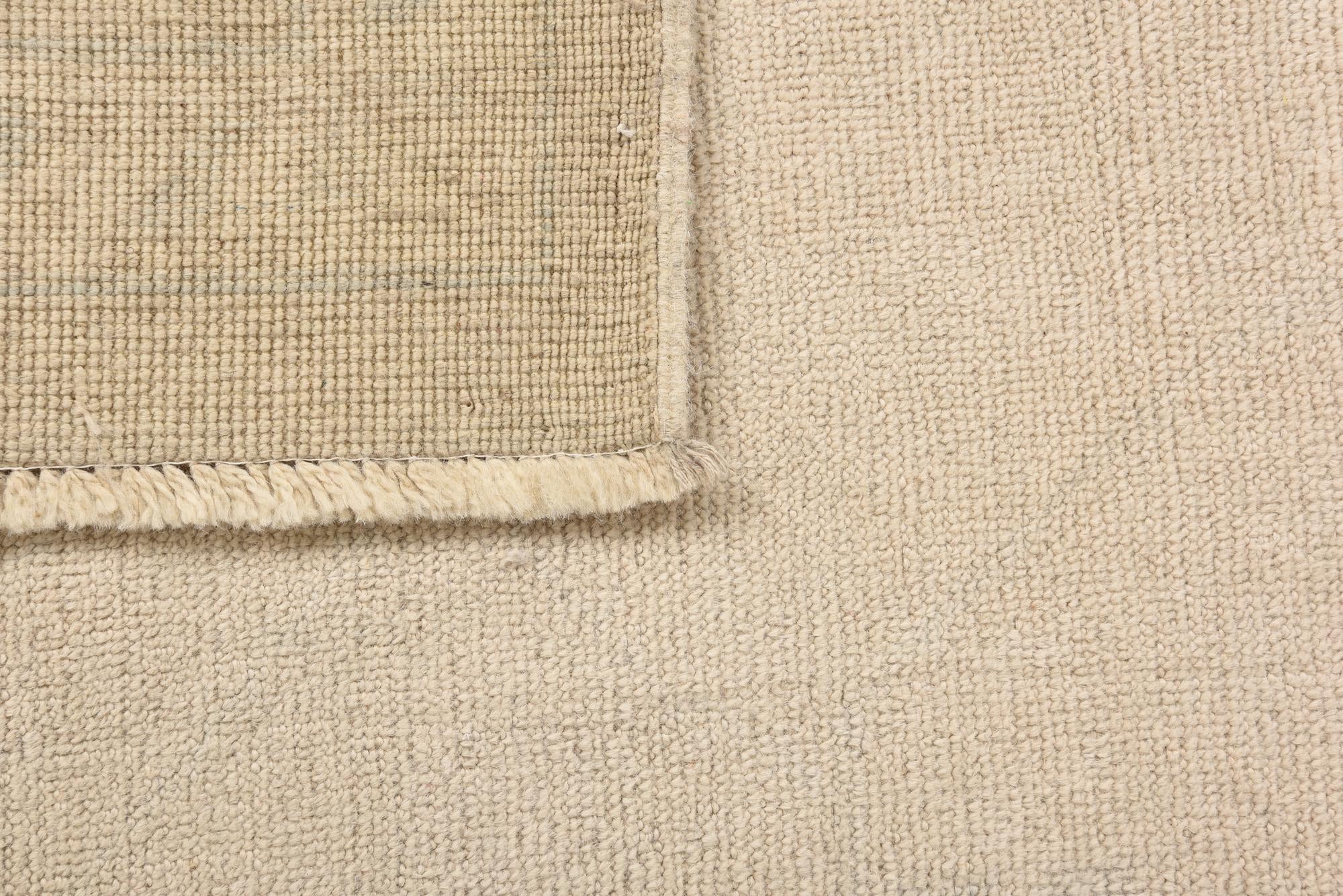 9' x 12' Hand Knotted Oushak Wool Rug