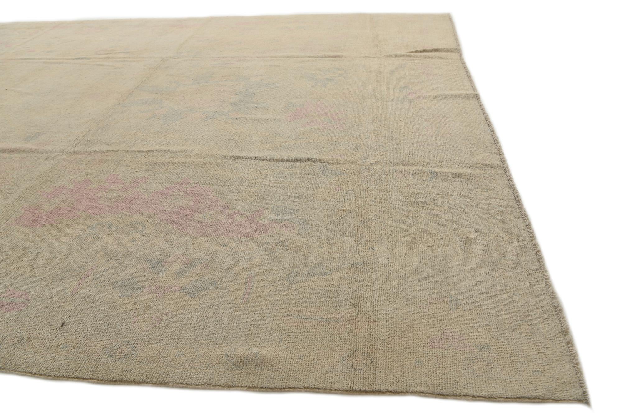 10' x 13' 5 Hand Knotted Oushak Wool Rug