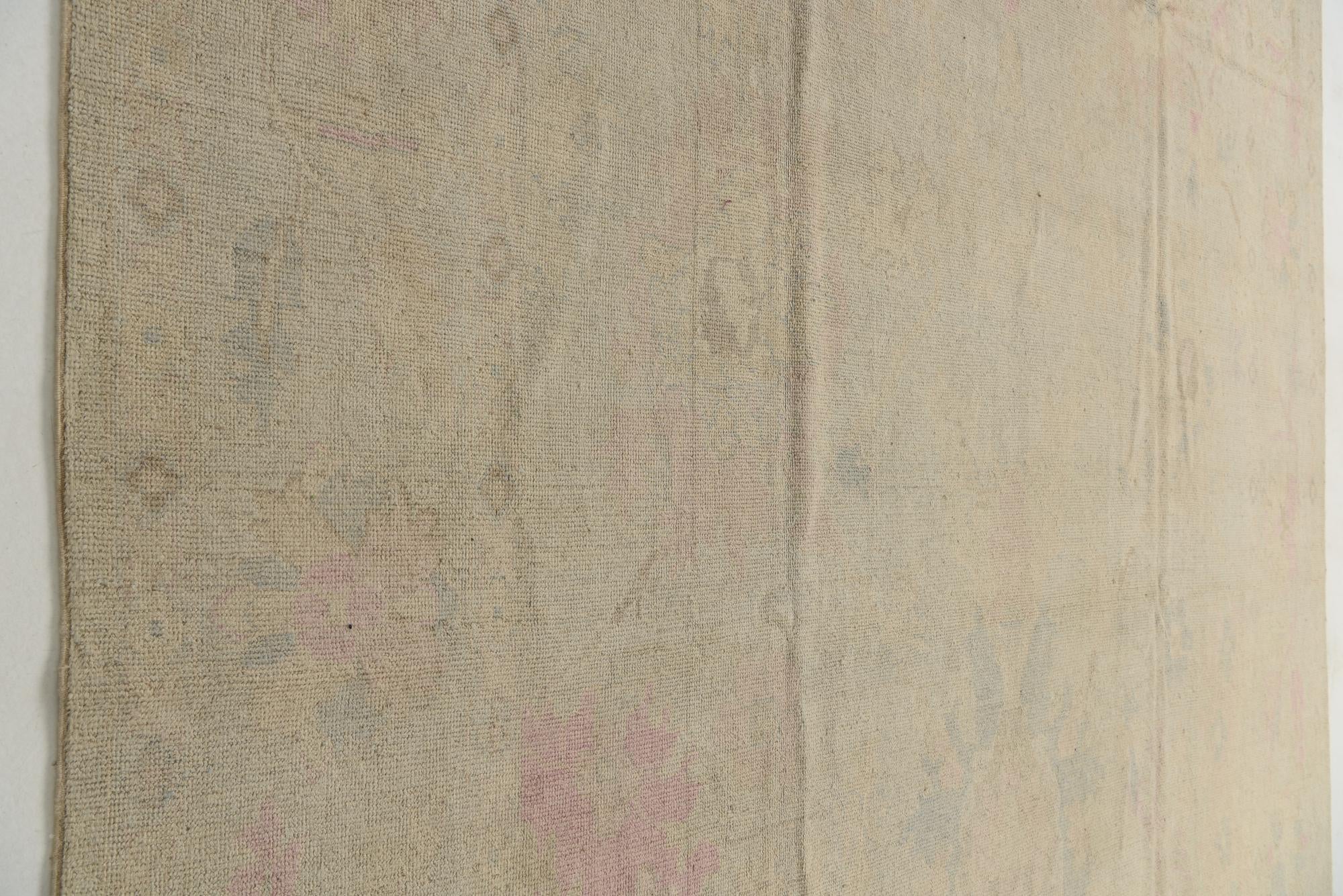 10' x 13' 5 Hand Knotted Oushak Wool Rug