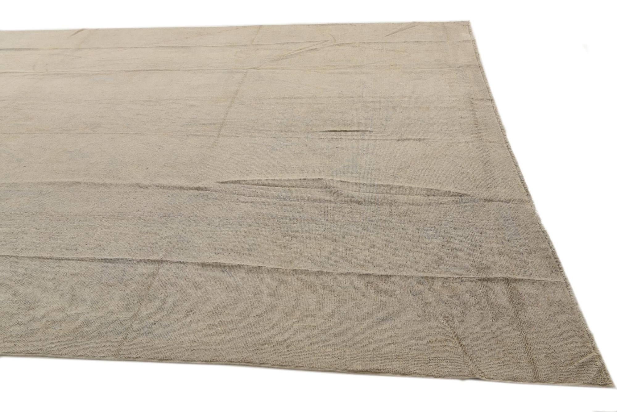 8' 10 x 11' 5 Hand Knotted Oushak Wool Rug
