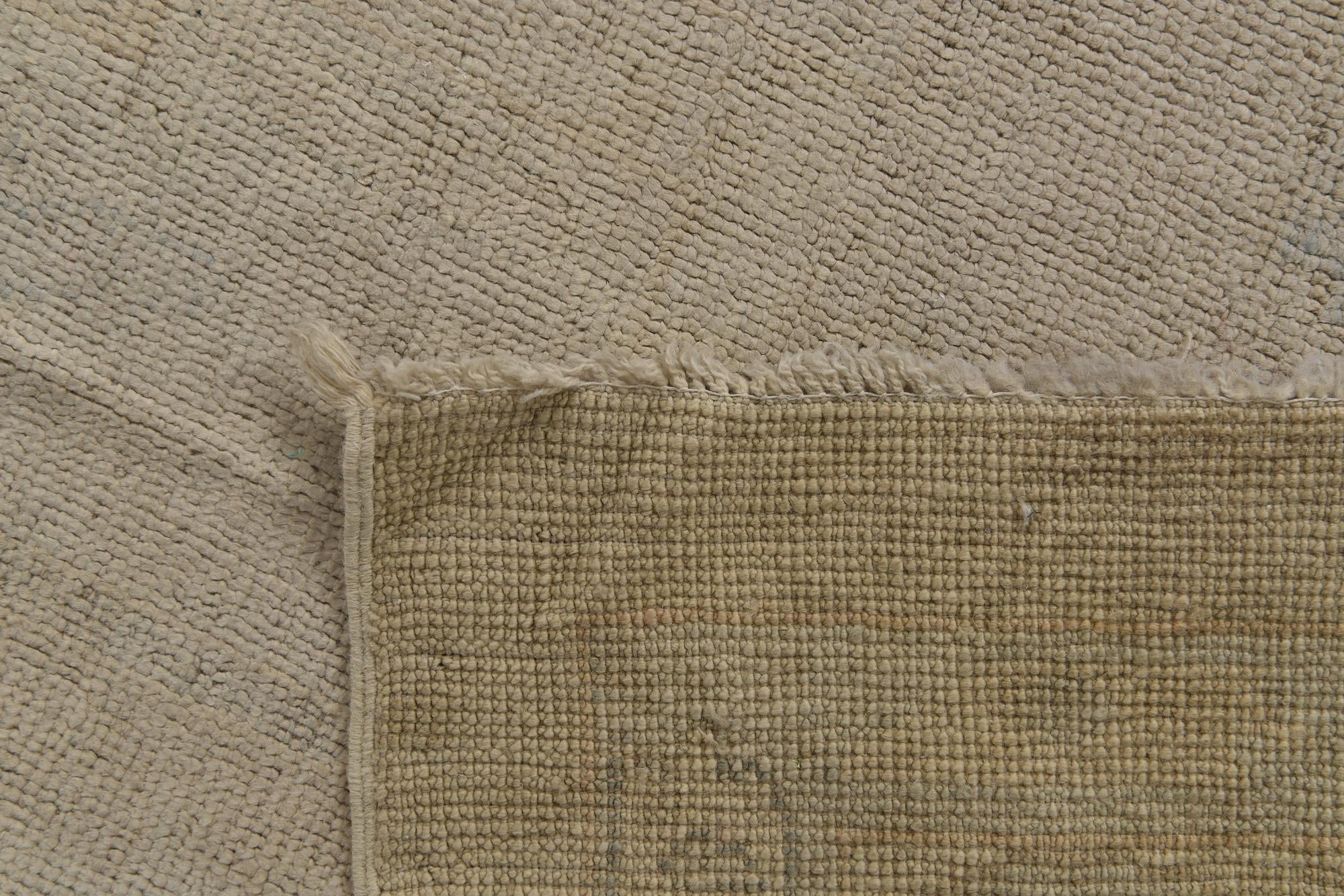 8' 10 x 11' 5 Hand Knotted Oushak Wool Rug