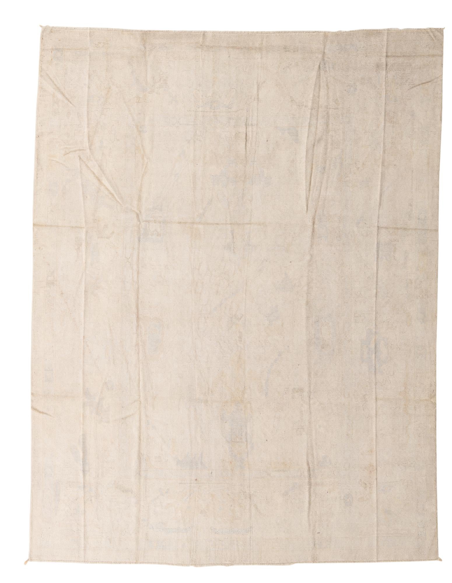 8' 10 x 11' 5 Hand Knotted Oushak Wool Rug