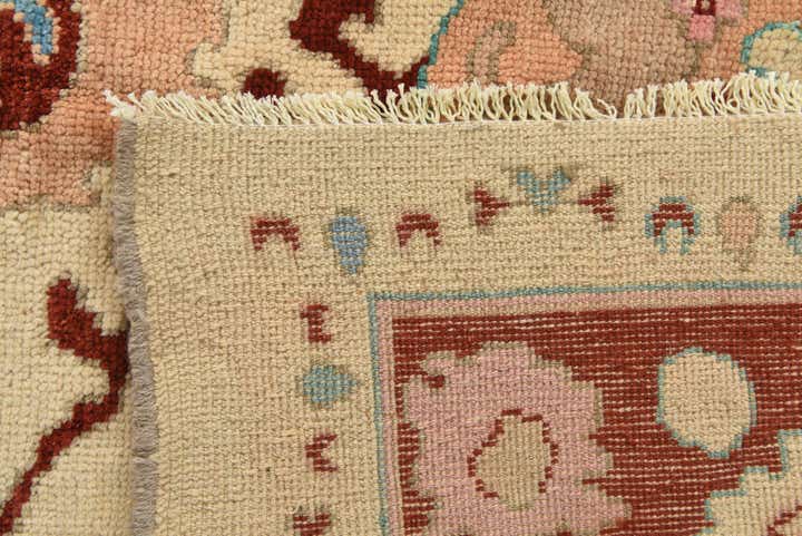 9' 4 x 12' 2 Hand Knotted Oushak Wool Rug