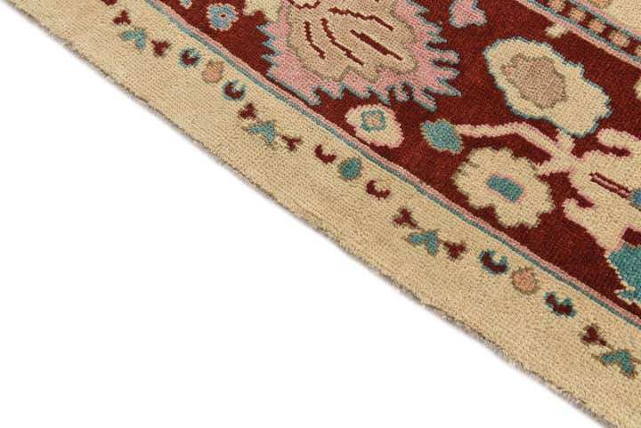 9' 4 x 12' 2 Hand Knotted Oushak Wool Rug
