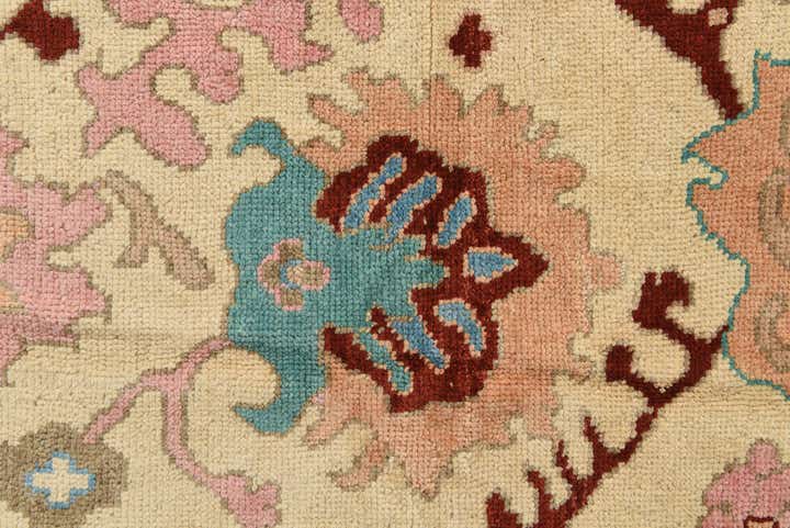 9' 4 x 12' 2 Hand Knotted Oushak Wool Rug