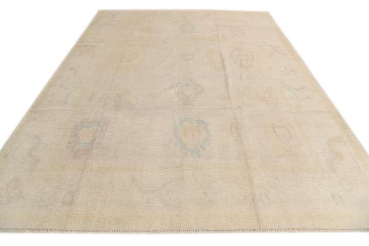 8' 10 x 11' 6 Hand Knotted Oushak Wool Rug