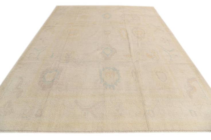 Detail image of 8' 10 x 11' 6 Hand Knotted Oushak Wool Rug