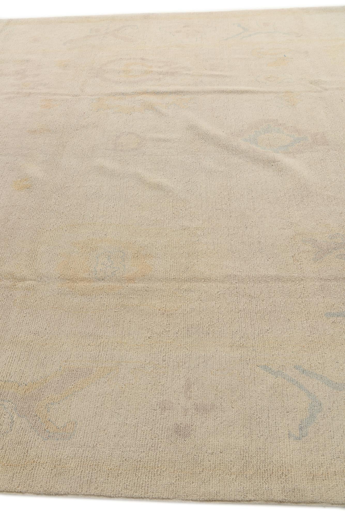 8' 10 x 11' 6 Hand Knotted Oushak Wool Rug