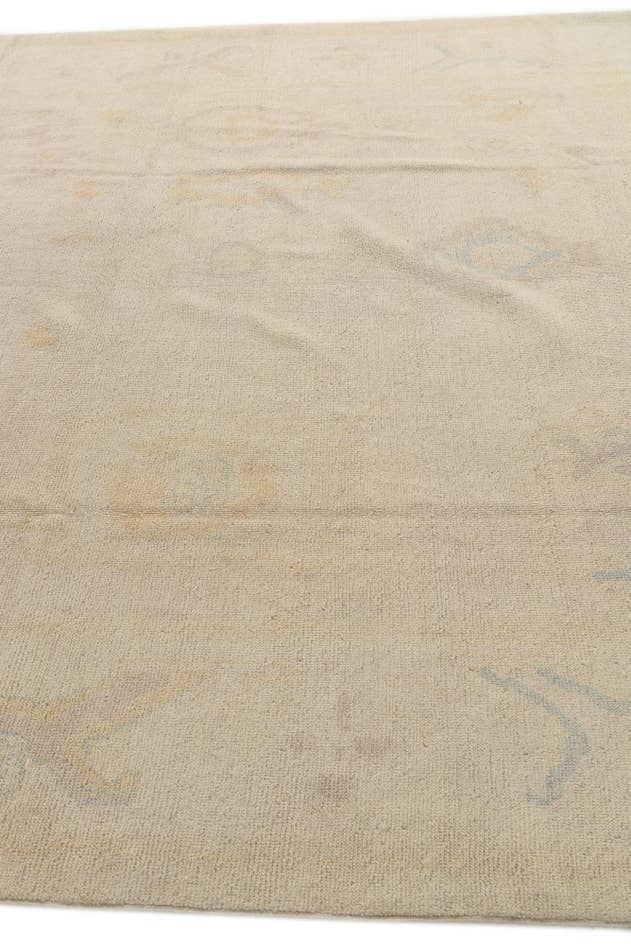 Detail image of 8' 10 x 11' 6 Hand Knotted Oushak Wool Rug