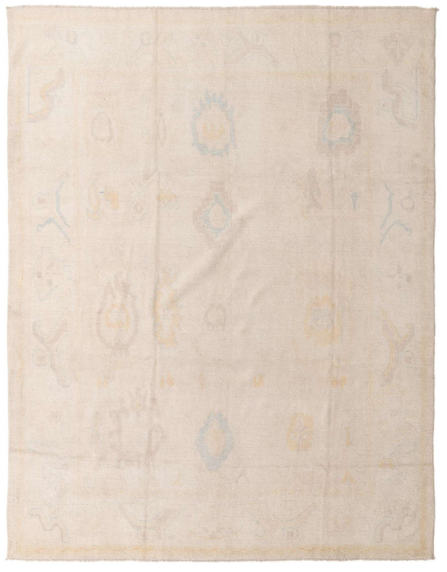 8' 10 x 11' 6 Hand Knotted Oushak Wool Rug