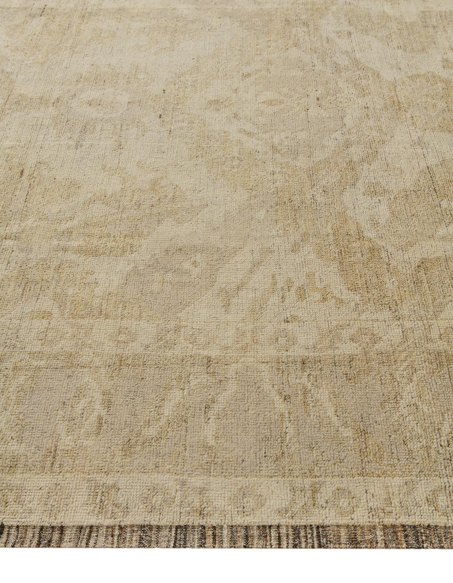 8' 6 x 10' 2 Hand Knotted Oushak Wool Rug