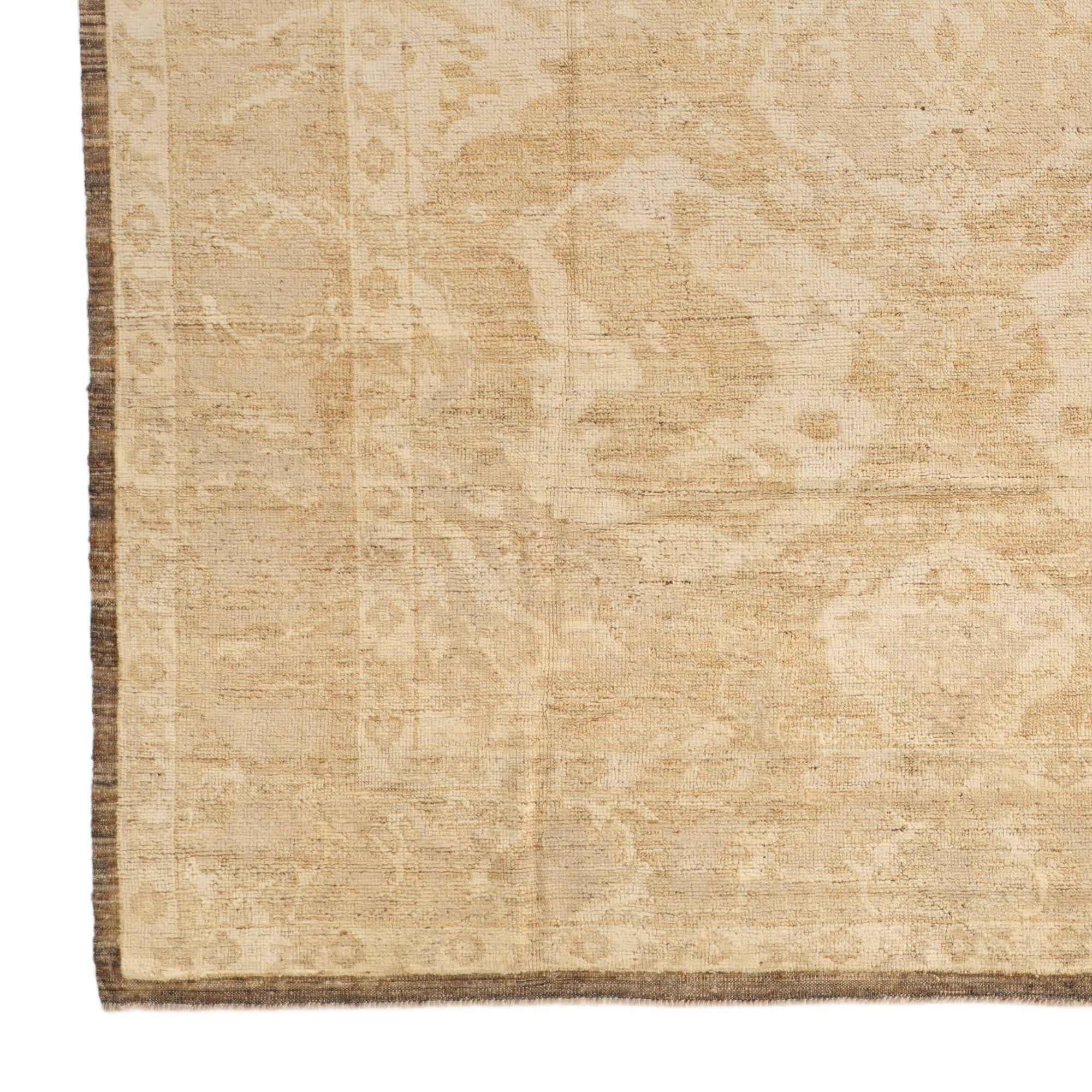 8' 6 x 10' 2 Hand Knotted Oushak Wool Rug