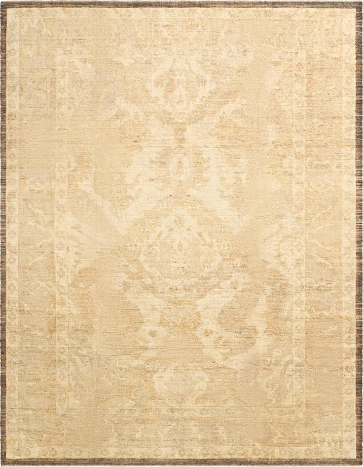 Detail image of 8' 6 x 10' 2 Hand Knotted Oushak Wool Rug
