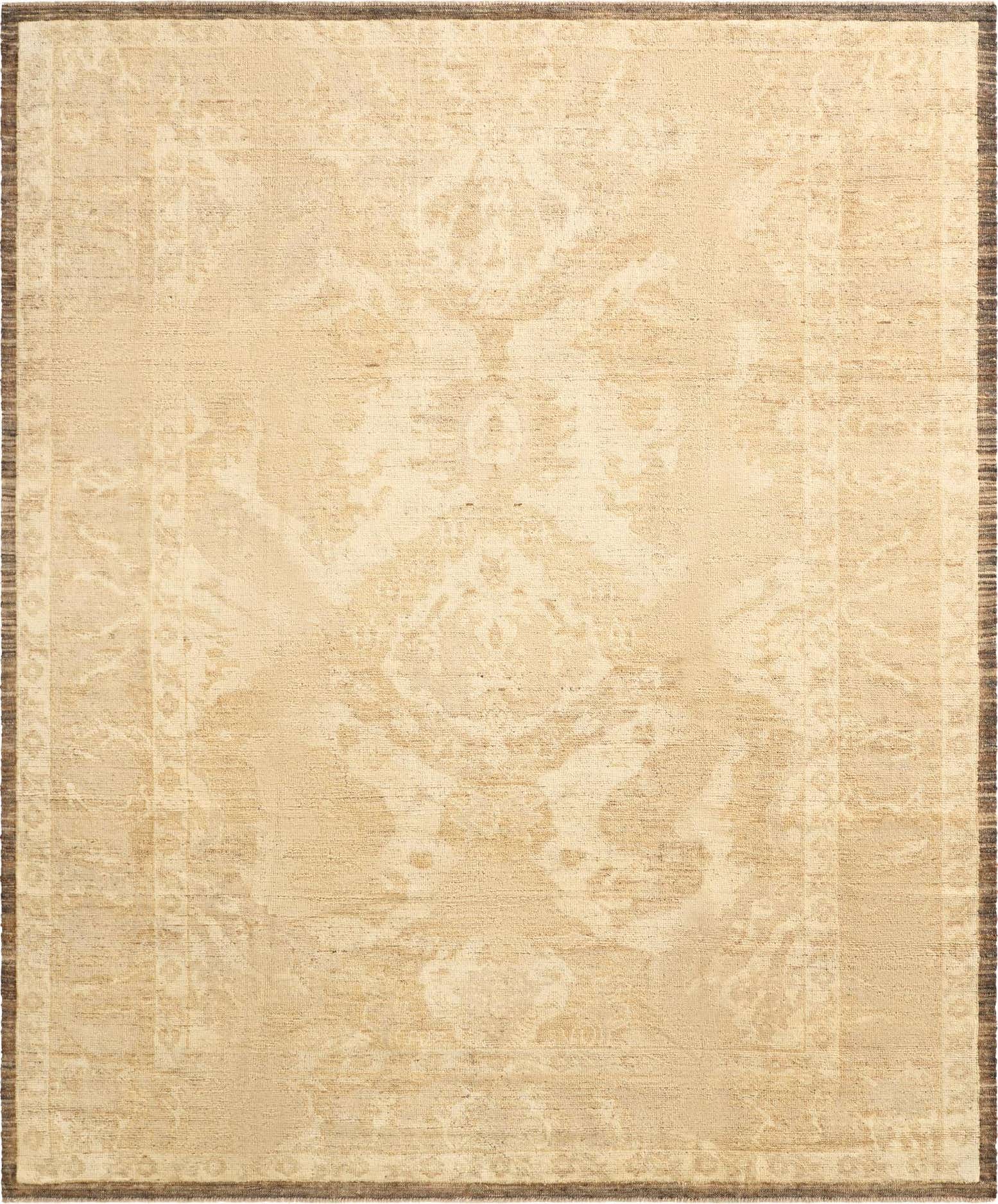 8' 6 x 10' 2 Hand Knotted Oushak Wool Rug