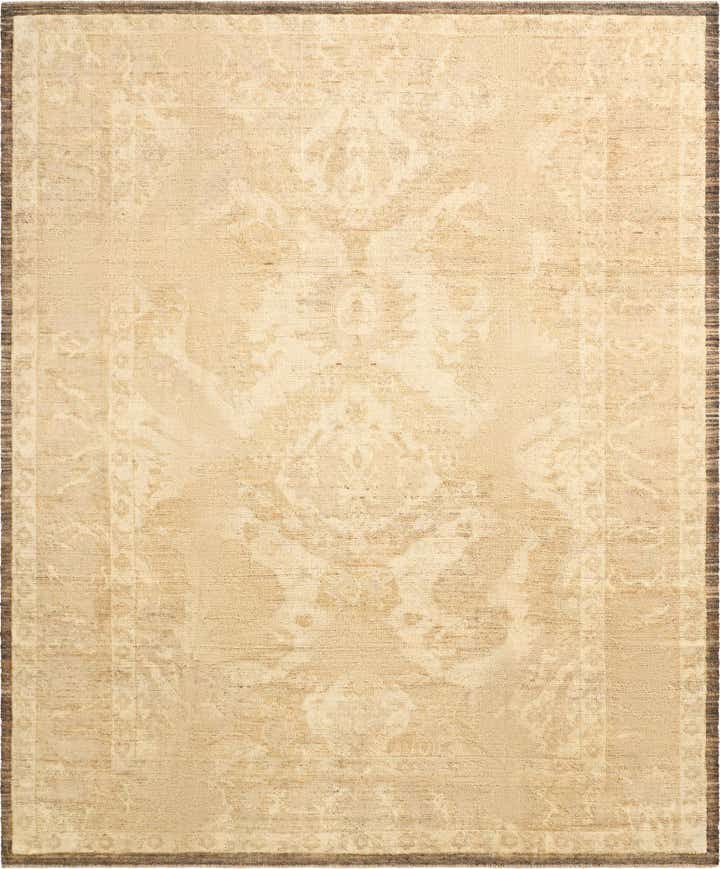 8' 6 x 10' 2 Hand Knotted Oushak Wool Rug
