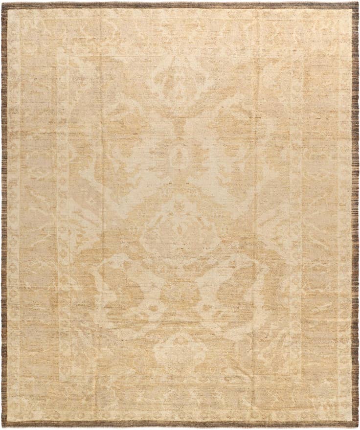 Detail image of 8' 6 x 10' 2 Hand Knotted Oushak Wool Rug