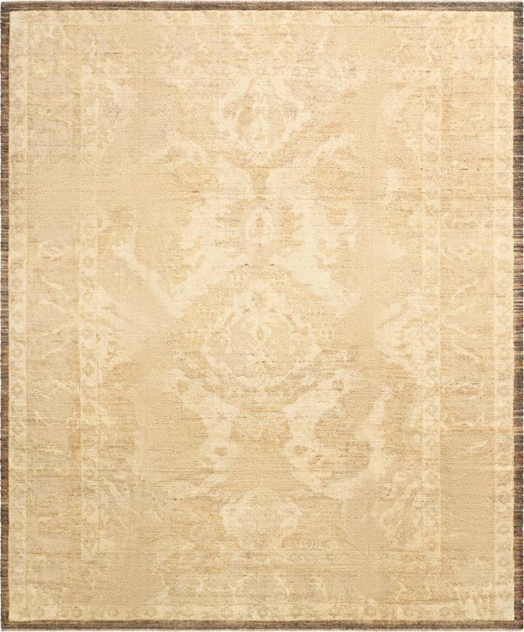 Detail image of 8' 6 x 10' 2 Hand Knotted Oushak Wool Rug