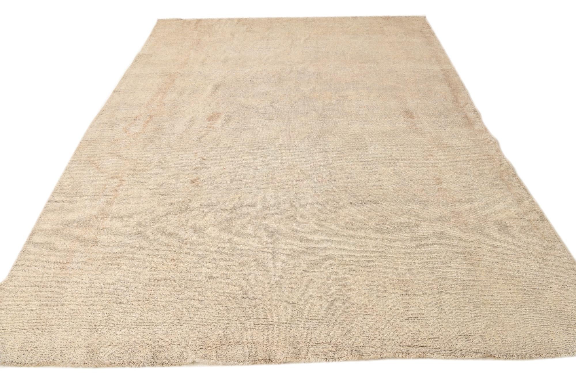 7' 6 x 10' Hand Knotted Oushak Wool Rug