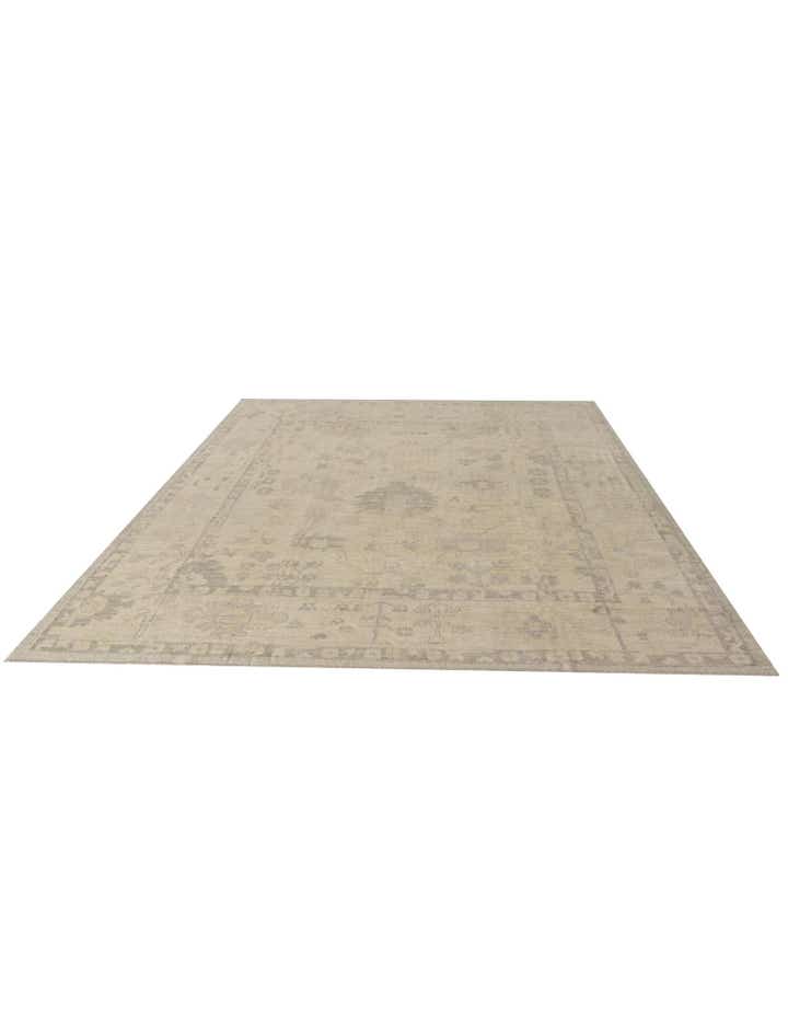 9' 2 x 12' 1 Hand Knotted Oushak Wool Rug